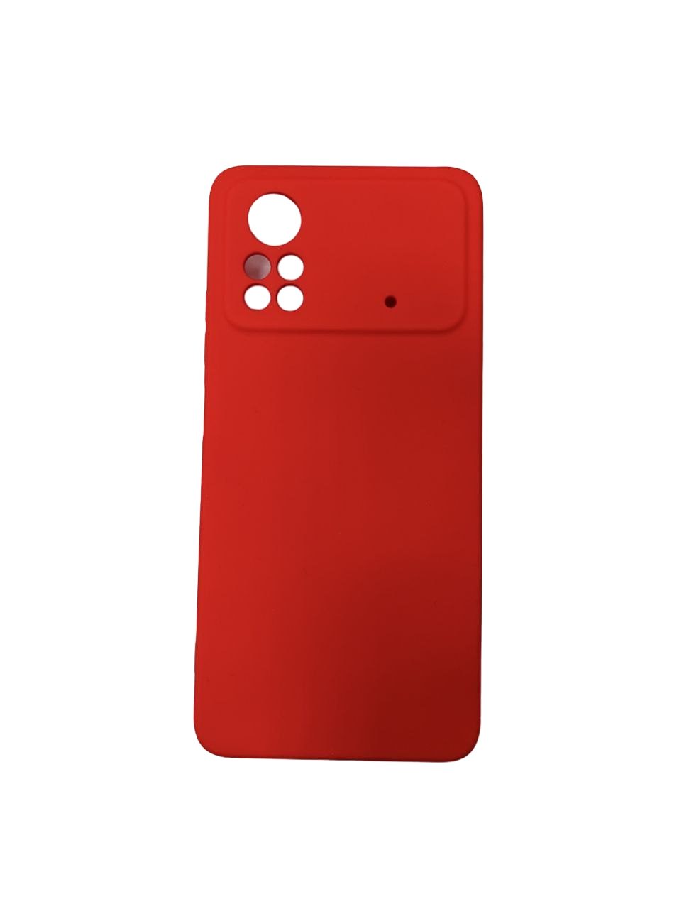 Чехол-бампер для Xiaomi Poco X4 Pro 5G Digitalpart Silicone Case красный