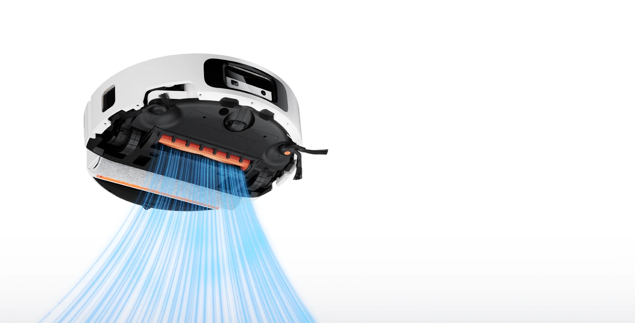 Иллюстрация всасывания пыли Xiaomi Robot Vacuum 6