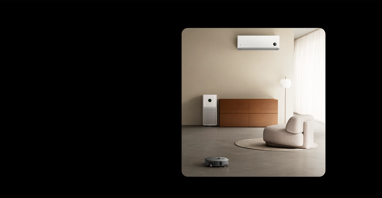 Робот и другие устройства Xiaomi в домашнем интерьере