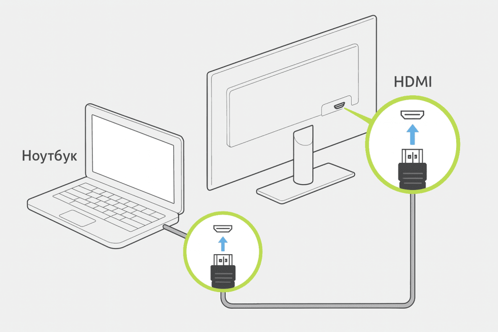 HDMI для подключения монитора к ноутбуку