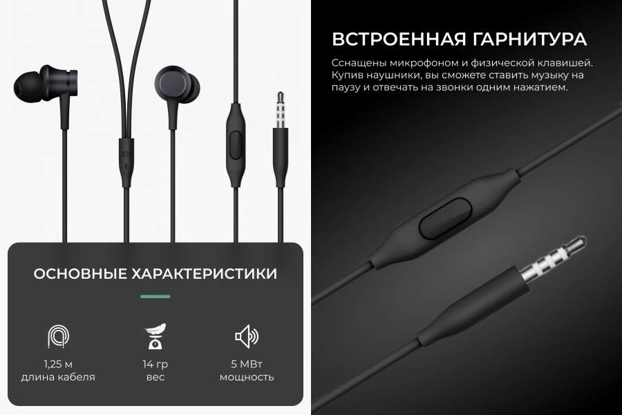 Гарнитура Mi In-Ear Headphones Basic