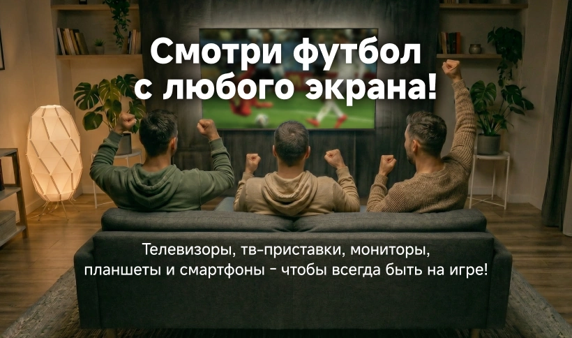 Смотри футбол с любого экрана!