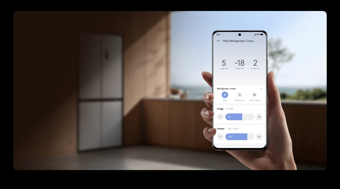 Управление холодильником в приложении Xiaomi Home