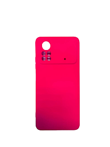 Чехол-бампер для Xiaomi Poco X4 Pro 5G Digitalpart Silicone Case фуксия