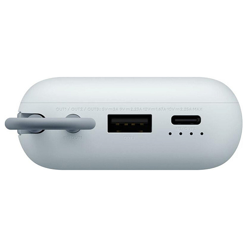 Внешний аккумулятор Xiaomi Mi Power Bank 10000 mAh (Integrated Cable) Ice Blue BHR9073GL