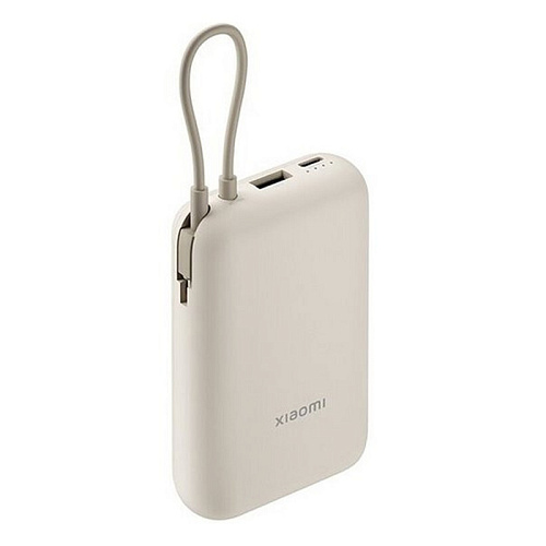 Внешний аккумулятор Xiaomi Mi Power Bank 10000 mAh (Integrated Cable) Tan BHR9072GL