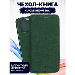Чехол-книга Bingo Book для XIAOMI Redmi 10C Зеленый