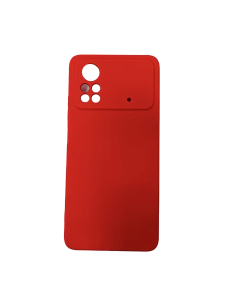 Чехол-бампер для Xiaomi Poco X4 Pro 5G Digitalpart Silicone Case красный
