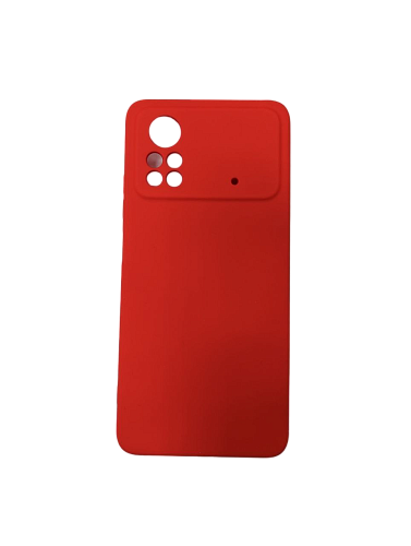Чехол-бампер для Xiaomi Poco X4 Pro 5G Digitalpart Silicone Case красный