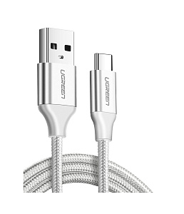 Кабель USB 2.0 - USB Type-C (0,5m) Ugreen US288 60130 (Silver) 3A