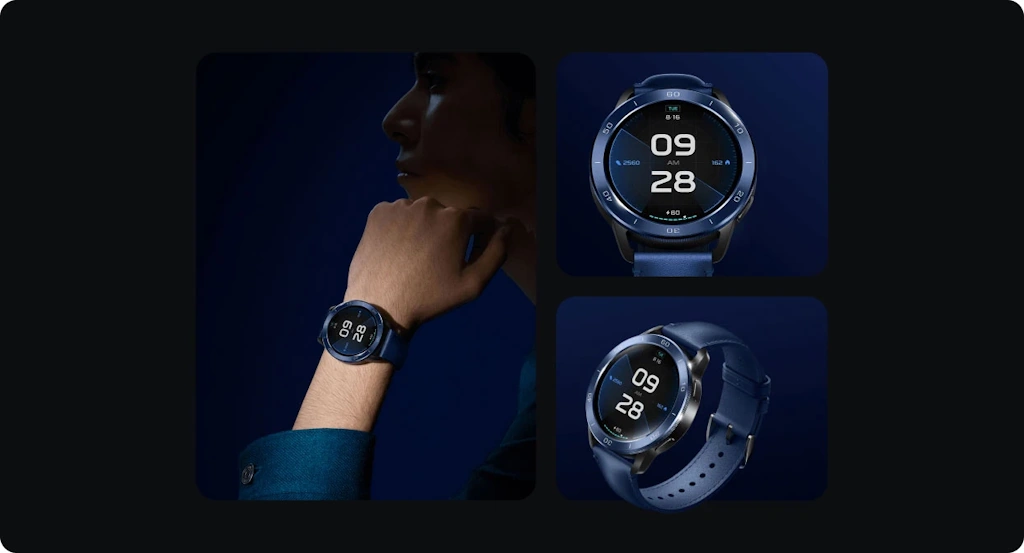 Дизайн Xiaomi Watch S3 синего цвета